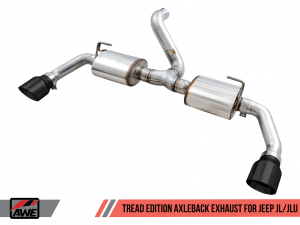 AWE Tread Edition Axleback Dual Exhaust for 2018-2024 Wrangler JL with 3.6L/2.0T Engine