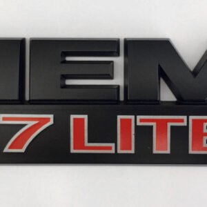 Black and Red 5.7L Hemi Badge for the 2005-2010 Grand Cherokee WK, 2006-2010 Commander XK and 2011-2022 Grand Cherokee WK2
