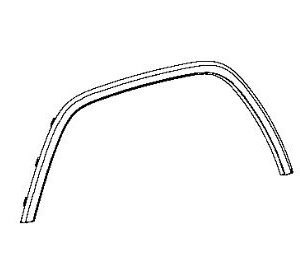 Front Paintable Wheel Flare Molding for the 2011-2016 Grand Cherokee WK2