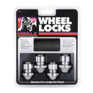 Gorilla Automotive Chrome 14mm x 1.50 Acorn Style Lug Nuts and Wheel Lock kit for 2011-2022 Grand Cherokee WK2, 2021-2026 Grand Cherokee L & WL, 2020-2026 Gladiator JT &...