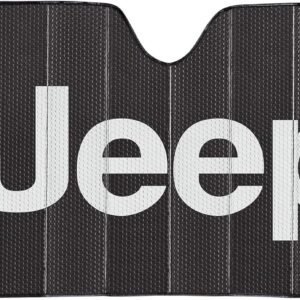 Jeep Black Matte Finish Windshield Sunshade