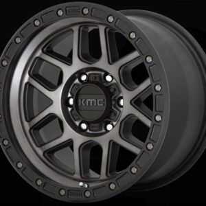 KMC Wheels KM544 Mesa Wheel in Satin Black with Gray Tint for 2007-2018 Wrangler JK, 2018-2026 Wrangler JL, and 2020-2026 Gladiator JT