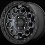KMC Wheels KM545 Trek Wheel in Satin Black with Gray Tint for 2007-2018 Wrangler JK, 2018-2026 Wrangler JL, and 2020-2026 Gladiator JT