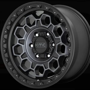 KMC Wheels KM545 Trek Wheel in Satin Black with Gray Tint for 2007-2018 Wrangler JK, 2018-2026 Wrangler JL, and 2020-2026 Gladiator JT