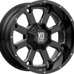 KMC XD 825 Gloss Black Milled Buck Wheel for 2007-2026 Wrangler JK/JL and 2020-2026 Gladiator JT