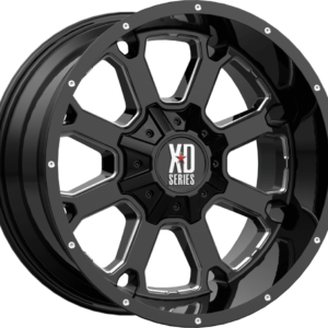 KMC XD 825 Gloss Black Milled Buck Wheel for 2007-2026 Wrangler JK/JL and 2020-2026 Gladiator JT
