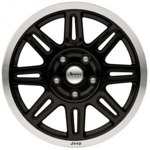 Mopar 17" Black Painted Face Jeep Wheel for 2018-2026 Wrangler JL, 2020-2026 Gladiator JT & 2007-2018 Wrangler JK