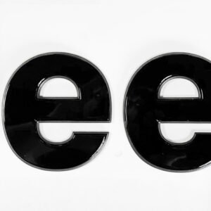 Mopar Gloss Black and Grey "Jeep" Tailgate Badge for 2020-2026 Gladiator JT