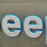 Mopar Gray and Blue "Jeep" 4xe Fender Badge for 2018-2026 Wrangler JL and 2020-2026 Gladiator JT