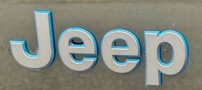 Mopar Gray and Blue "Jeep" 4xe Fender Badge for 2018-2026 Wrangler JL and 2020-2026 Gladiator JT