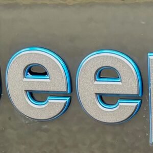 Mopar Gray and Blue "Jeep" 4xe Fender Badge for 2018-2026 Wrangler JL and 2020-2026 Gladiator JT