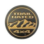 Mopar Grey and Bronze Trail Rated Badge for 2018-2026 Wrangler JL and 2020-2026 Gladiator JT