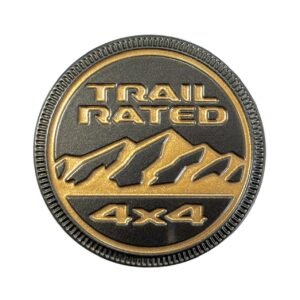 Mopar Grey and Bronze Trail Rated Badge for 2018-2026 Wrangler JL and 2020-2026 Gladiator JT