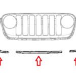 Mopar Grill Surround Moldings for the 2018-2023 Wrangler JL & 2020-2023 Gladiator JT