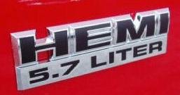 Mopar HEMI 5.7 LITER Badge Decal for 2005-2010 Grand Cherokee WK
