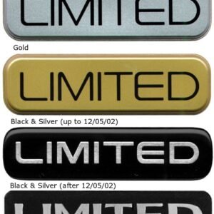 Mopar Limited Badge Decal for 1999-2004 Grand Cherokee WJ and 2002-2004 Liberty KJ