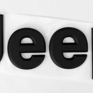 Mopar Matte Black "Jeep" Front Fender Badge for 2018-2026 Wrangler JL and 2020-2026 Gladiator JT