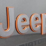 Mopar Orange and Gray "Jeep" Fender Badge for 2018-2026 Wrangler JL and 2020-2026 Gladiator JT