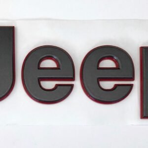 Mopar Red and Gray "Jeep" Fender Badge for 2018-2026 Wrangler JL and 2020-2026 Gladiator JT