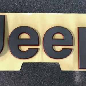 Mopar Red and Gray Jeep Tailgate Badge for 2020-2026 Gladiator JT Rubicon