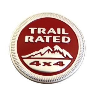 Mopar Red Trail Rated Badge Decal for 2011-2022 Grand Cherokee WK2