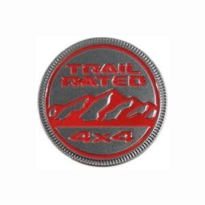 Mopar Red Trail Rated Badge for 2018-2026 Wrangler JL and 2020-2026 Gladiator JT