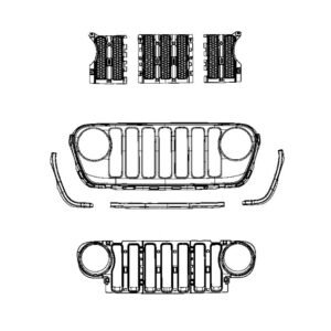 Mopar Sahara/Rubicon Grill for 2018-2021 Wrangler JL