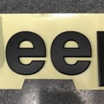 Mopar Satin Black "Jeep" Tailgate Badge for 2020-2026 Gladiator JT
