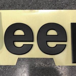 Mopar Satin Black "Jeep" Tailgate Badge for 2020-2026 Gladiator JT