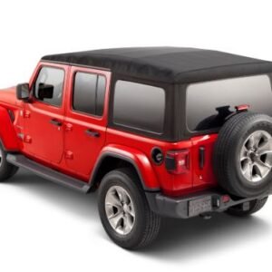Mopar Soft Top Premium Twill Fabric (Black) for 2018-2026 Wrangler JL 4-Door