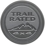 Mopar Soft Trail Rated Badge Decal for multiple Jeep models