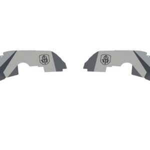 Road Armor Stealth Front Fender Liner Body Armor in Raw Stainless Steel for 2018-2023 Wrangler JL and 2020-2023 Gladiator JT