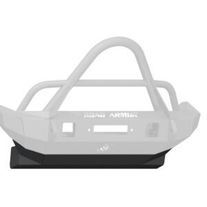 Road Armor Stealth Front Skid Plate Mid Width Satin Black Road Armor in Texture Black for 2018-2023 Wrangler JL