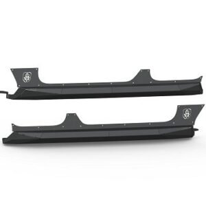 Road Armor Stealth Rocker Body Armor Rocker Panel in Texture Black for 2018-2023 Wrangler JL (4-Door)