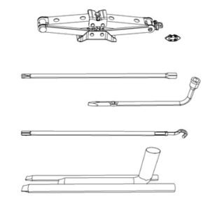 Spare Tire Jack and Tools Kit for 2018-2026 Wrangler JL