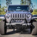 Westin Automotive WJ2 Stubby Front Bumper w/LED Light Bar Mount for 2018-2026 Wrangler JL and 2020-2026 Gladiator JT