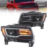 Vland 2011-2013 Jeep Grand Cherokee (WK2) Headlights W/ Startup Animation Blue DRL