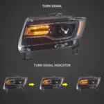 Vland 2011-2013 Jeep Grand Cherokee (WK2) Headlights W/ Startup Animation Blue DRL - Image 3